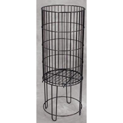 WIRE ROUND DUMP BIN - 12" DIAMETER BLACK 20-850