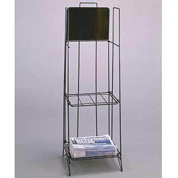 BLACK QUARTER-FOLD NEWSPAPER DISPLAY RACK 21-501