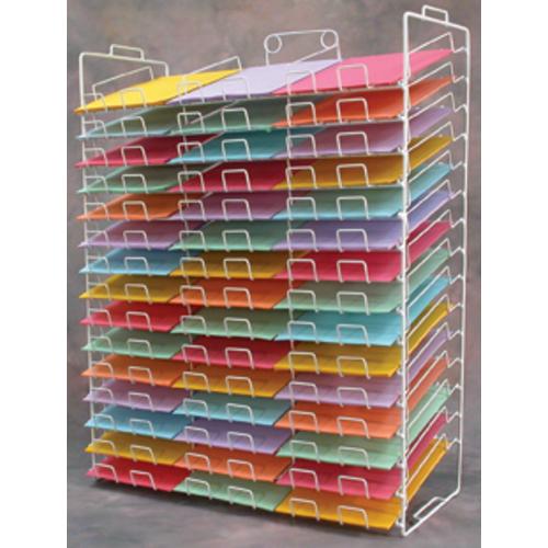 WHITE WIRE 45 SLOT PAPER RACK 8.5"X11" STOCK 21-700